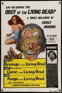 6b578 ORGY OF THE LIVING DEAD 1sh '72 John Austin Frazier shouldn't have seen this, Ormsby art!