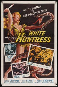 6b583 OUTLAW SAFARI 1sh R57 great artwork of super sexy White Huntress vs deadly python!