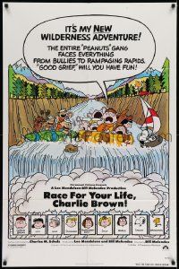 6b624 RACE FOR YOUR LIFE CHARLIE BROWN 1sh '77 Charles M. Schulz, art of Snoopy & Peanuts gang!