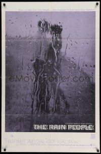 6b629 RAIN PEOPLE int'l 1sh '69 Francis Ford Coppola, Robert Duvall, cool wet window image!