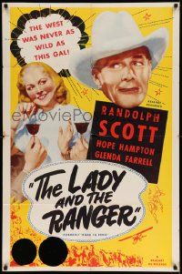 6b650 ROAD TO RENO 1sh R53 sexy blonde Hope Hampton tamed Randolph Scott, The Lady and the Ranger