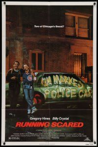 6b660 RUNNING SCARED 1sh '86 Gregory Hines & Billy Crystal are Chicago's finest!