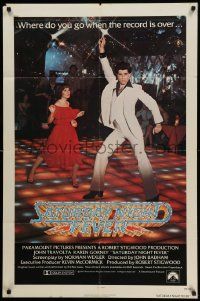 6b676 SATURDAY NIGHT FEVER int'l 1sh '77 best image of disco John Travolta & Karen Lynn Gorney!
