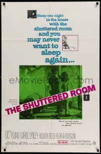 6b707 SHUTTERED ROOM 1sh '68 Gig Young, Carol Lynley, what's inside must never be seen!