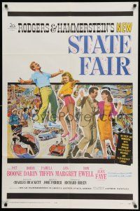 6b752 STATE FAIR 1sh '62 Pat Boone, Ann-Margret, Rodgers & Hammerstein musical!