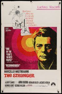 6b763 STRANGER 1sh '68 Luchino Visconti's Lo Straniero, mosaic art of Marcello Mastroianni!