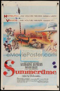 6b776 SUMMERTIME 1sh '55 Katharine Hepburn went to Venice a tourist & came home a woman!