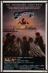 6b779 SUPERMAN II NSS style 1sh '81 Christopher Reeve, Terence Stamp, great image of villains!