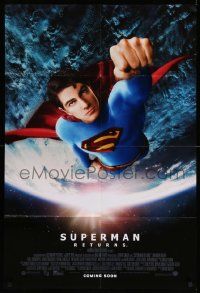 6b780 SUPERMAN RETURNS int'l advance DS 1sh '06 Bryan Singer, full-length image of Routh in space!