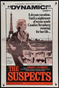 6b781 SUSPECTS 1sh '76 a nightmare of terror sends Mimsy Farmer running for her life!