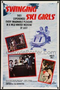 6b791 SWINGING SKI GIRLS 1sh '81 every imaginable pleasure in a wild winter weekend of lust!