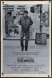 6b803 TAXI DRIVER 1sh '76 Robert De Niro, Martin Scorsese, like int'l, but with ratings!