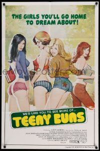 6b813 TEENY BUNS 25x38 1sh '77 sexy art of the girls you'll go home to dream about!