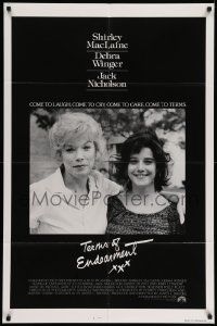 6b820 TERMS OF ENDEARMENT int'l 1sh '83 great close up of Shirley MacLaine & Debra Winger!