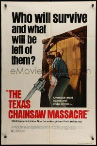 6b821 TEXAS CHAINSAW MASSACRE 1sh R80 Tobe Hooper cult classic slasher horror!