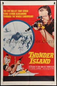 6b848 THUNDER ISLAND 1sh '63 written by Jack Nicholson, cool sniper with rifle image!