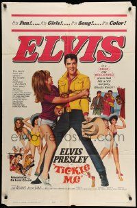 6b853 TICKLE ME 1sh '65 Elvis Presley is fun, way out wild & wooly, spooky & full of joy and jive!