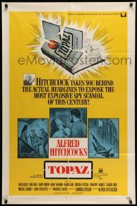 6b872 TOPAZ 1sh '69 Alfred Hitchcock, explosive scandal of this century!