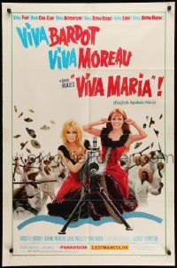6b922 VIVA MARIA 1sh '66 Louis Malle, sexiest French babes Brigitte Bardot & Jeanne Moreau!