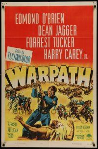 6b933 WARPATH 1sh '51 Edmond O'Brien, Dean Jagger, soldiers vs. Native Americans!