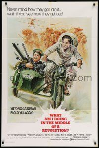 6b945 WHAT AM I DOING IN THE MIDDLE OF A REVOLUTION int'l 1sh '73 Sergio Corbucci, motorcycle art!