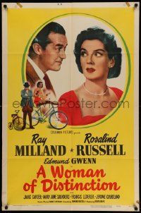 6b973 WOMAN OF DISTINCTION 1sh '50 Rosalind Russell, Ray Milland