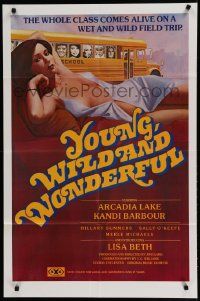 6b994 YOUNG, WILD & WONDERFUL 25x38 1sh '80 Arcadia Lake, Kandi Barbour, sexy artwork!