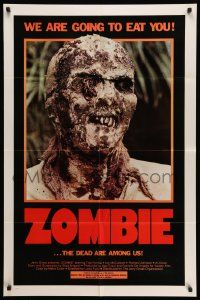 6b998 ZOMBIE 1sh '80 Zombi 2, Lucio Fulci classic, gross c/u of undead, we are going to eat you!