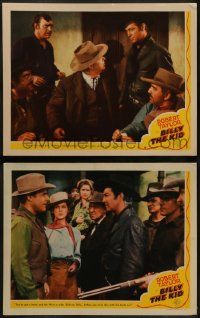 6c888 BILLY THE KID 2 LCs '41 Lon Chaney Jr., Brian Donlevy, Robert Taylor as the notorious outlaw!