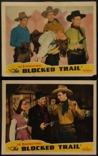6c890 BLOCKED TRAIL 2 LCs '43 The 3 Mesquiteers, Bob Steele, Tom Tyler and Jimmy Dodd!