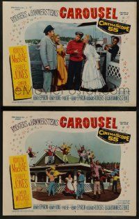 6c900 CAROUSEL 2 LCs '56 Shirley Jones, Cameron Mitchell, Rodgers & Hammerstein musical!