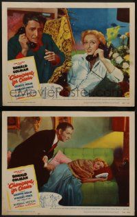 6c902 CHAMPAGNE FOR CAESAR 2 LCs '50 great images of Ronald Colman, sexy Celeste Holm!