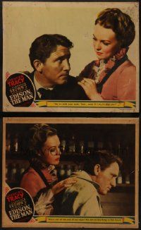 6c914 EDISON THE MAN 2 LCs '40 close-ups of Spencer Tracy encouraged by his wife Rita Johnson!