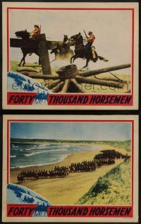 6c918 FORTY THOUSAND HORSEMEN 2 LCs '41 Australian World War I movie, same story told in Gallipoli!