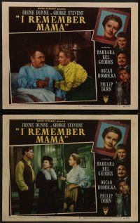 6c932 I REMEMBER MAMA 2 LCs '48 Irene Dunne, Oscar Homolka, directed by George Stevens!