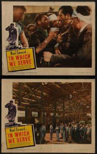 6c934 IN WHICH WE SERVE 2 LCs '43 directed by Noel Coward & David Lean, English World War II epic!