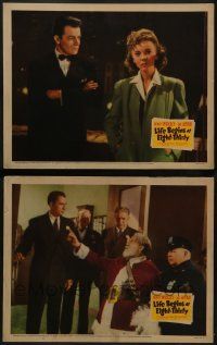 6c943 LIFE BEGINS AT EIGHT-THIRTY 2 LCs '42 Monty Woolley & Ida Lupino, Wilde, Irving Pichel!