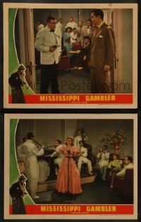6c947 MISSISSIPPI GAMBLER 2 LCs '42 Kent Taylor, Frances Langford, every lip sealed by silence!