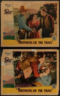 6c958 PARTNERS OF THE TRAIL 2 LCs '31 great images of Tom Tyler and pretty Betty Mack!