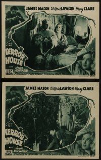 6c983 TERROR HOUSE 2 LCs '43 great images of Wilfred Lawson & Mary Clare, James Mason, in border!