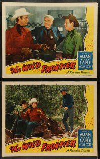 6c997 WILD FRONTIER 2 LCs '47 great images of cowboy Allan Rocky Lane, Pierre Watkin & Tom London!