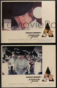 6c007 CLOCKWORK ORANGE 12 English LCs '72 Stanley Kubrick classic starring Malcolm McDowell!