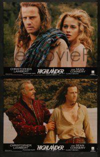 6c003 HIGHLANDER 17 English LCs '86 Christopher Lambert, Roxanne Hart, Sean Connery, immortals!