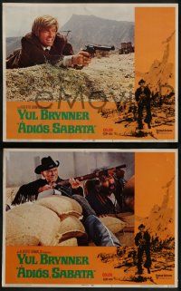 6c031 ADIOS SABATA 8 LCs '71 Yul Brynner aims to kill, and his gun does the rest, spaghetti western