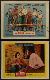6c068 BIG COUNTRY 8 LCs '58 Gregory Peck, Simmons, Baker, Ives, Connors, William Wyler!