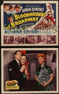 6c076 BLOODHOUNDS OF BROADWAY 8 LCs '52 Mitzi Gaynor, from Damon Runyon story!
