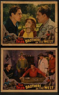 6c783 BROTHERS OF THE WEST 3 LCs '37 feuding brothers Tom Tyler & Bob Terry, Lois Wilde!