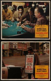 6c094 CALIFORNIA SPLIT 8 LCs '74 Robert Altman, George Segal & Elliott Gould as pro poker players!
