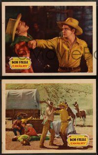6c592 CAVALRY 6 LCs '36 cowboy western images of Bob Steele, Frances Grant, Karl Hackett!