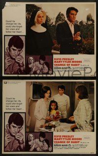 6c103 CHANGE OF HABIT 8 LCs '69 Dr. Elvis Presley, pretty Mary Tyler Moore as nun!